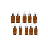 Wellline 50 Cc Cam Damlalıklı Amber Şişe [50 Cc=50Ml X 10 Adet] / Ecza Şişesi/Dropper Şişe 8639743170489