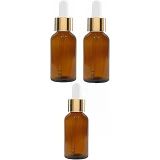 Wellline 50 Cc Cam Damlalıklı Amber Şişe [50 Cc=50Ml X 3 Adet] / Ecza Şişesi/Dropper Şişe 86974317124679
