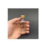 wellLine 6 Adet 20ml Çok Amaçlı Cam Şişe Küçük Gold Kapak Oda Kokusu Esans Yağ Şişesi 6x20ml