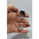 wellLine 6 Adet Boş Şişe siyah kapaklı Kolonya Şişesi Doldurulabilir Cep cam Parfüm Şişesi 20 Ml
