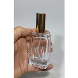 wellLine (6 ADET) Cam Yeniden Doldurulabilir Sprey Kolonya Parfüm Şişesi 50 ml - Boş Şişe Gold Kapaklı PRFM-00271