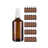 wellLine Amber 50 Ml Kapaklı Beyaz Sprey Fısfıs Kolonya Dezenfektan Cam Şişe 30 Adet