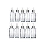 wellLine Cam Damlalıklı Şeffaf Şişe 30 ml Gümüş Kapak 10 Adet, 50CC12ED952