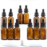 Wellline Kehribar Cam Damlalıklı Şişe 30ml, Cam Damlalıklı ile, Esansiyel Yağlar, Aromaterapi, Kozmetik, Laboratuvar, Eczane, Sıvılar, Seyahat için – 12 Adet