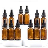 Wellline Kehribar Cam Damlalıklı Şişe 50ml, Cam Damlalıklı ile, Esansiyel Yağlar, Aromaterapi, Kozmetik, Laboratuvar, Eczane, Sıvılar, Seyahat için – 12 Adet