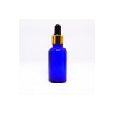 Wellline Mavi Cam Şişe 50 Ml Gold Renk Damlalıklı Şişe 50 Adet 86974317149895