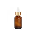 Wellline Metal Gold Kapak Cam Damlalıklı Amber Cam Şişe 30Ml 12 Adet 86974317114295