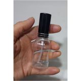 wellLine Plastik Yeniden Doldurulabilir Sprey Boş Kolonya Parfüm Şişesi 50 Ml Desenli Siyah Kapaklı 25 Adet, PRFM-00858
