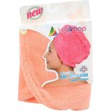 Wellmop Mikrofiber Düğmeli Saç Havlusu Yavruağzı - 28 x 17 cm