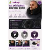 Wellmop Saç Ekim Sonrası Destek Yastığı - Boyun Koruyucu Seyahat Yastığı | Yıkanabilir