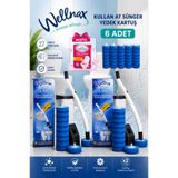 Wellnax breeze refresh 2 Adet Tuvalet Temizlik Seti+60 Adet Kullan At Adet Deterjanlı Tuvalet Yedek+Pembe Köpük Hediye