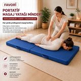 Wellness Masaj Yatağı Portatif Katlanabilir Masaj Yatağı Minderi – 6 cm Sünger – 180X70 cm - Mavi