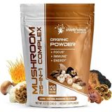 Wellness Mushroom 25 In 1 Complex -Organic Powder - Focus - Immune - Energy 2000MG - 120 Servis