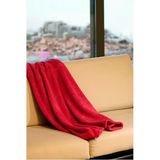 Wellsoft Battaniye, Kırmızı Dört Mevsim Televizyon Battaniyesi, Peluş, Polar Battaniye, Tek Kişilik, 170*230 - 170 x 230 cm