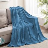 Wellsoft Battaniye Televizyon Battaniyesi Pelus Polar Battaniye Cift Kisilik 220X230 Indigo