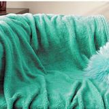 Wellsoft Battaniye Televizyon Battaniyesi Peluş Polar Battaniye Tek Kişilik 170 * 230 Mint Yeşil