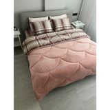 Wellsoft Dream Ekose King Size Pudra Yorgan + Yastık Kılıfı - 230 x 260 cm