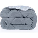 Wellsoft Yorgan Çift Kişilik Soft Line Gri - 195 x 215 cm