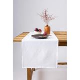 Wellstil Premium Keten Beyaz Runner 40 x 150 cm