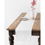 Wellstil Premium Keten Runner 40 x 150 Beyaz