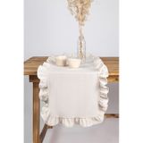 Wellstil Rufle | Fırfırlı Keten Runner 40 X 110 Cm