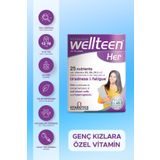 Wellteen D Vitamini, Cranberry, Üzüm Çekirdeği Ekstresi İçeren Genç Kızlara Özel Vitamin Desteği 30 Tablet