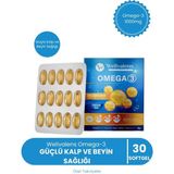 Wellvalens 1000 mg Omega-3 Balık Yağı - EPA & DHA Destekli 30 Yumuşak Kapsül Takviye
