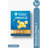 Wellvalens 1000 mg Omega-3 Balık Yağı - EPA & DHA Destekli 30 Yumuşak Kapsül Takviye