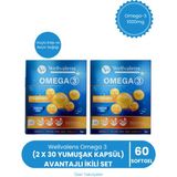 Wellvalens Omega 3 İkili Paket 30 Softjel | EPA & DHA İçeren Balık Yağı 60 Softjel