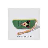 wellwich Silikon Kalemlik ve Gözlük Kılıfı Çok Amaçlı Fermuarlı Organizer Yeşil Renk Çantaya ve Bileğe Takmalı Pembe Aksesuar