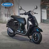 Welly 1:12 Ölçek Vespa Gts 300 Diecast Model – Gerçekçi Detaylı Metal Scooter Diecast Renk:siyah Vitrin