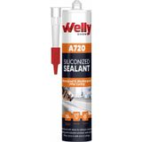 welly chem Welly A720 Silikonize Mastik Beyaz 500 gr