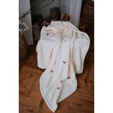 Welly Home Baby Tekstil Welly Home Bebek&Çocuk Battaniyesi 100X110 Krem Welsoft Nakışlı Özellikli Şık Tasarım - Krem - Yeşil