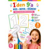 Welly Jones Kes Boya Öğren | Sayıları Öğreniyorum 1-9 | Kes Yapıştır Boyama Etkinliği | Okul Öncesi Eğitim Seti | 9 Sayfa A4 | 3+ Yaş