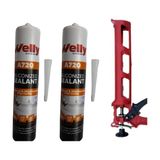 Welly Silikonize Mastik Seti - Silikon - Mastik - Beyaz (2 Adet Silikon + Silikon Tabancası)