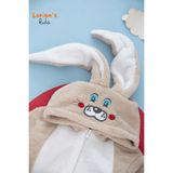 Welsoft Açık Kahve Tavşan Yumuşak Peluş Fermuarlı Bebek Tulumu - 4 Yaş - Açık Kahverengi