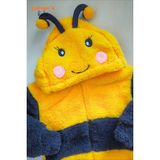 Welsoft Arı Yumuşak Peluş Fermuarlı Bebek Tulumu - 1 Yaş - Açık Hardal