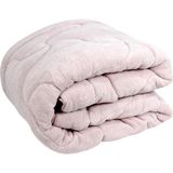 Welsoft Çift Kişilik Yorgan Ekose Kumaş - 195 x 215 cm - Pudra