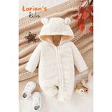 Welsoft Ekru Ayıcık Peluş Çocuk Tulumu Unisex - 24 Ay - 18 - 24 Ay