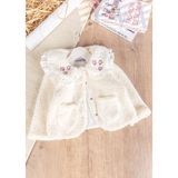 Welsoft Kışlık Kız Bebek Mont Hırka - Krem - 6 Ay