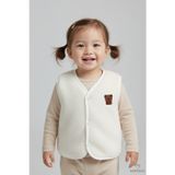 Welsoft Kız Bebek Çocuk Çıtçıtlı Yelek | Yumuşak Dokulu,Ayıcık Armalı,Peluş Bebek Yeleği Pembe
