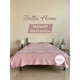 Welsoft Yumuşak Battaniye Düz Renk Battaniye Çift Kişilik - 200 x 220 cm - Pudra