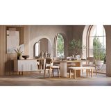 Weltew Home Bodrum Yemek Odası Yonga Levha Malzemeden İskandinav Tasarım 195x95x76 cm