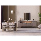 Weltew Home Latte Yemek Odası Takımı - Bej - 6 Sandalye