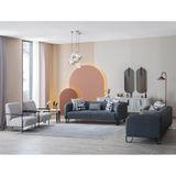 Weltew Home Milas Koltuk Takımı 3+3+1+1 - Gri - Beyaz
