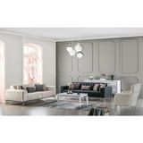 Weltew Home Mudanya Koltuk Takımı 3+3+1+1 Füme-Krem Gürgen ve Polyester Malzemeden Şık Tasarım