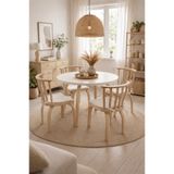 weltwood Butterfly 4 Kişilik Yemek Masası Seti 36mm Mdf Tabla, Ham Kayın Ağacı Ayaklı, 4 İtalyan Sandalye Dahil.