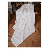 WELY HOME BABY TEKSTİL Peluş 100x110 Ekru Nakışlı Bebek Battaniyesi