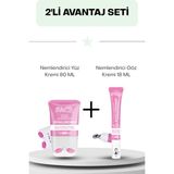 Wemara Hyaluronic Acid & Moisturizing Face Gym Pembe 80 ml & Hyaluronic Acid & Moisturizing Eyes Gym Pembe 18 ml