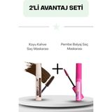 Wemara Saç Maskarası Koyu Kahve 6 ml & Pembe Balyaj Saç Maskarası 6 ml